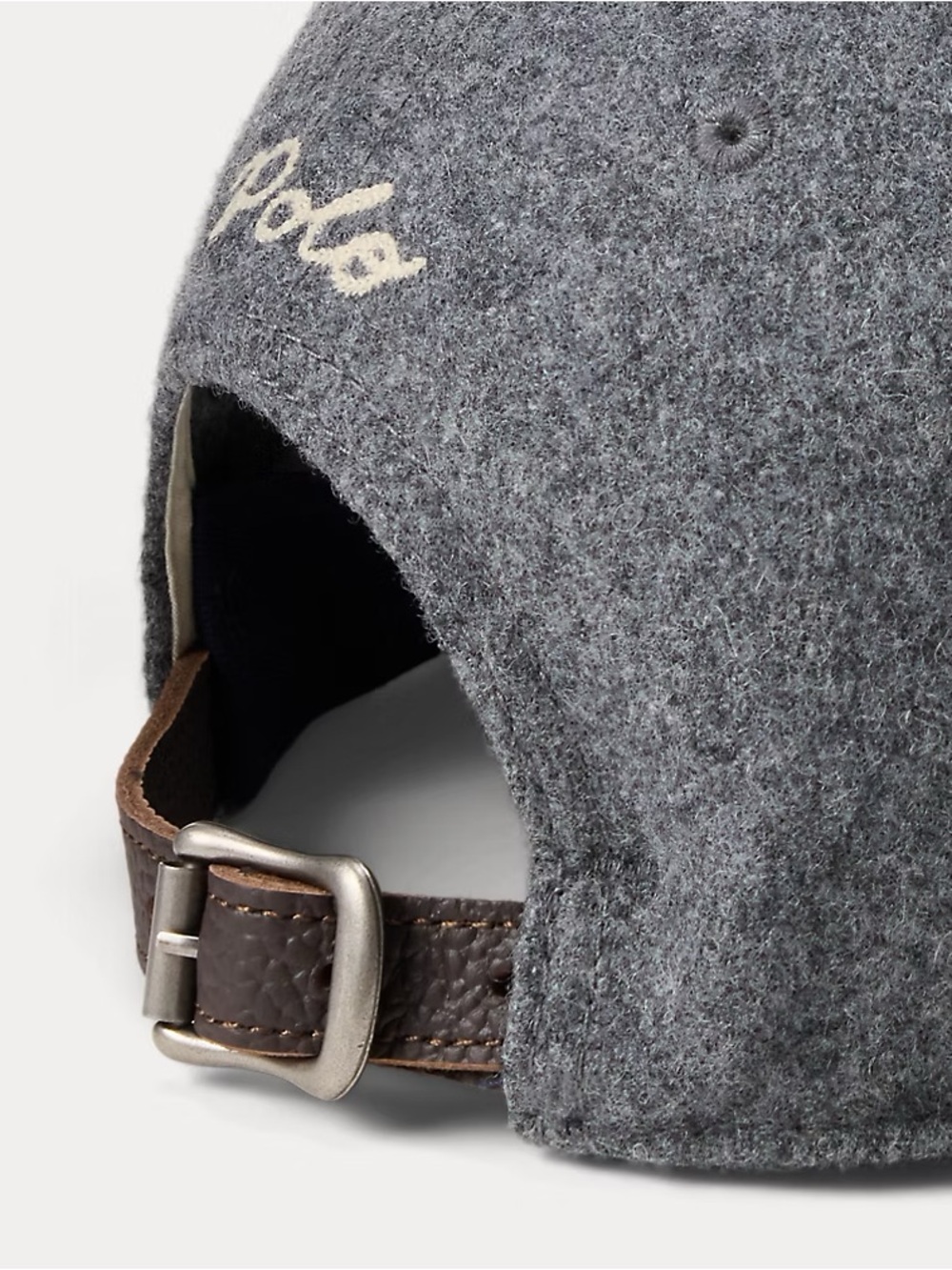 Polo Ralph Lauren The Ralph Logo Wool-Blend Ball Cap Classic Grey Heather Hat - Picture 3 of 6